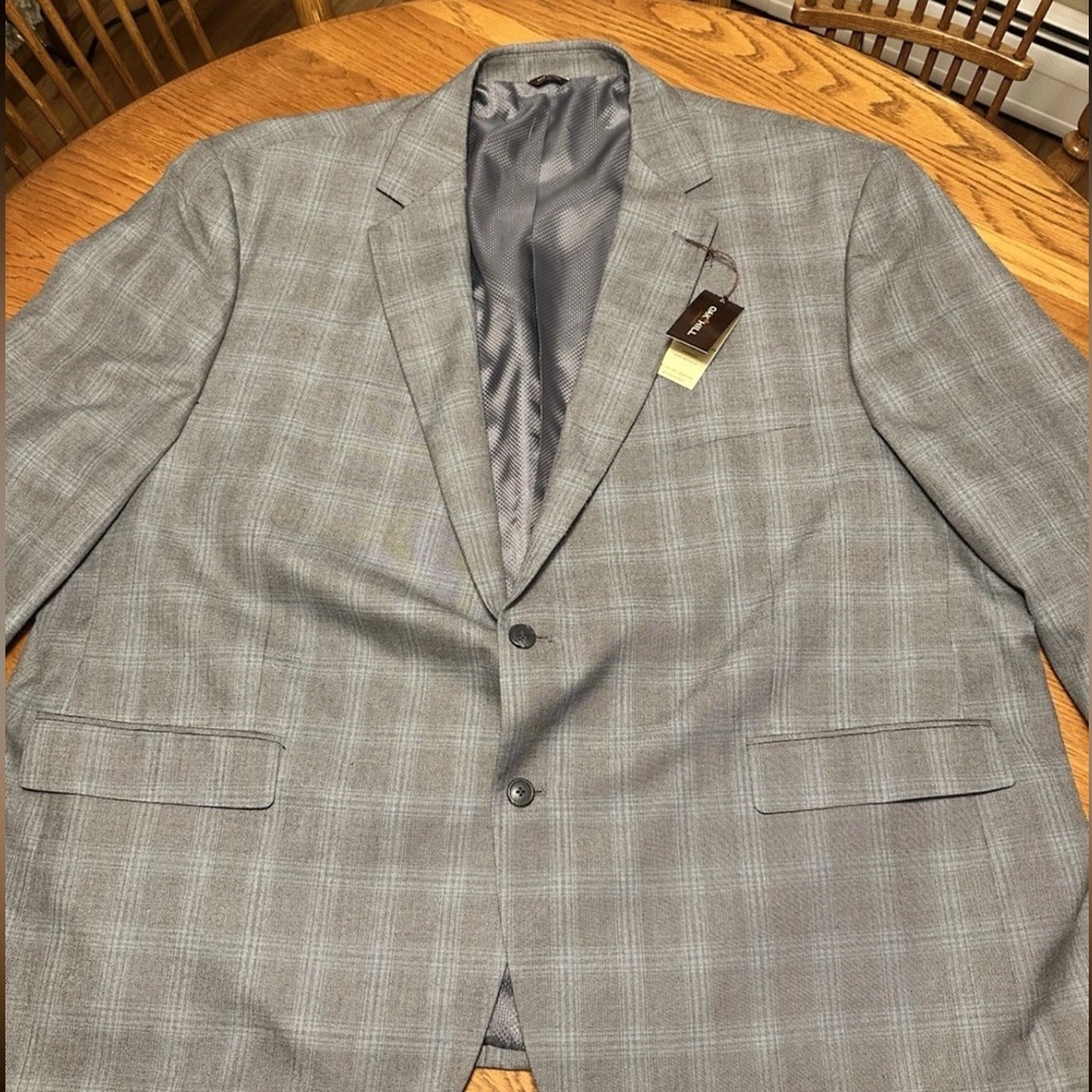 Gray Plaid Men's Blazer
